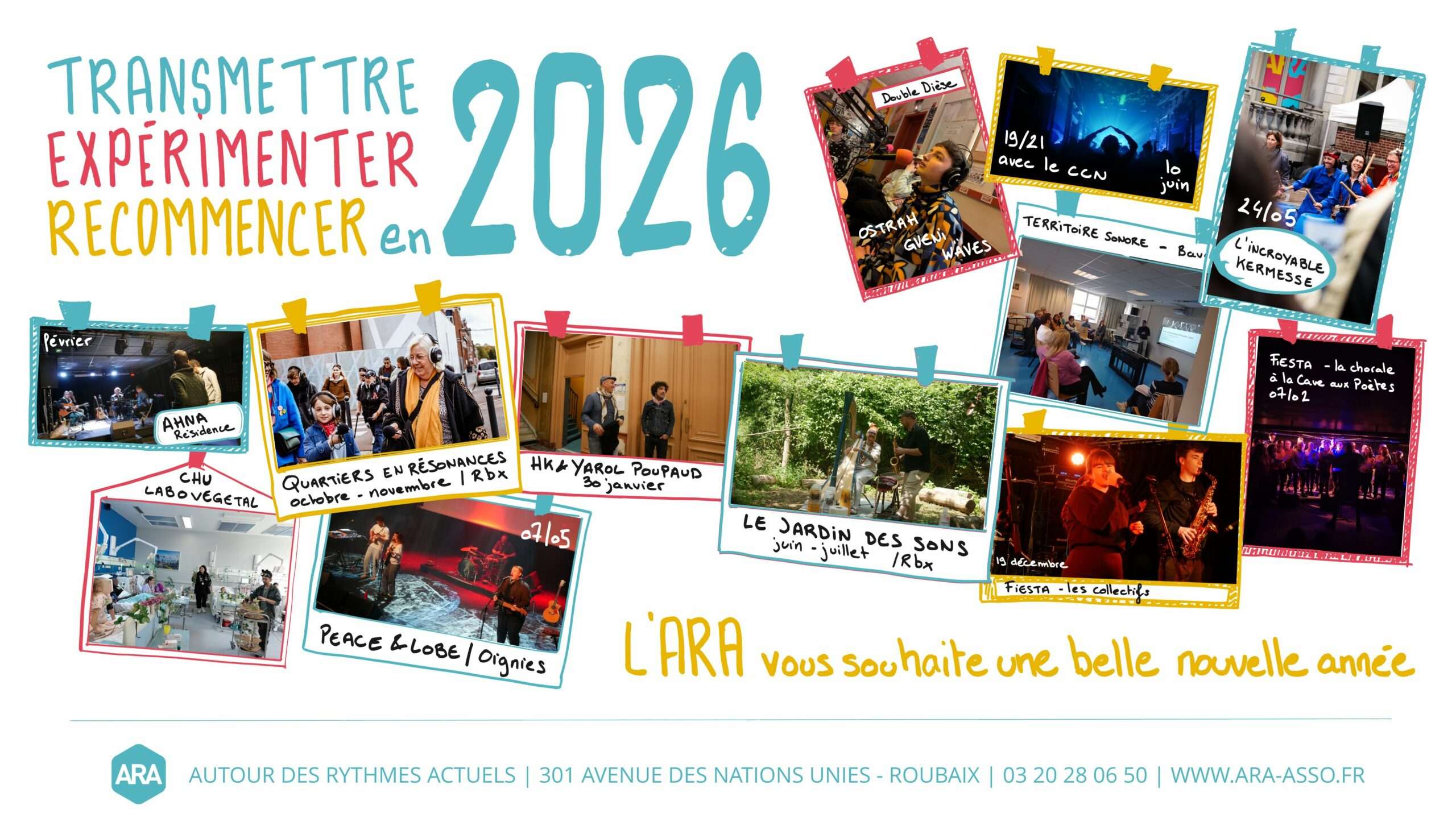 L’ARA vous souhaite une année 2026 créative, audacieuse et solidaire